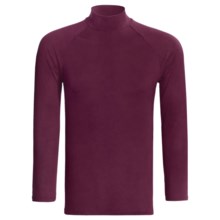 Moisture-Wicking Mock Turtleneck - Long Sleeve (For Men) in Burgundy - Closeouts