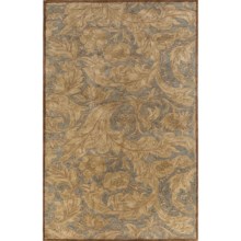 Momeni Arabesque Hand-Tufted Wool Area Rug - 3'6"x5'6" in Light Blue - Overstock