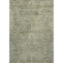 Momeni Arabesque Handtufted Wool Area Rug - 5x8' in Seafoam - Overstock