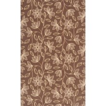 Momeni Capris Collection Hand-Carved Wool Area Rug - 8x11” in Brown - Closeouts