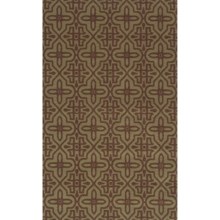 Momeni Deco Collection New Zealand Wool Hand-Carved Area Rug - 8x11’ in Sage/Modern Asian - Closeouts