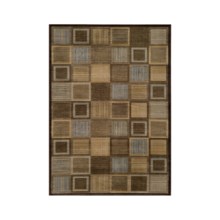 Momeni Dream Geometric Rug - 5'3"x7'6" in Brown Blocks - Closeouts