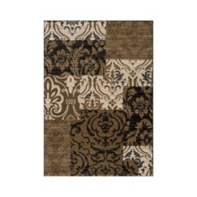 Momeni Dream Geometric Rug - 5'3"x7'6" in Ivory Damask - Closeouts