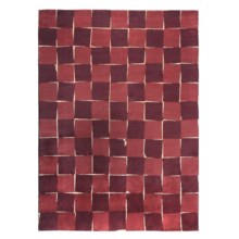 Momeni Java Hand-Knotted Rug - Wool-Silk, 8'9"x11'9" in Wine - Closeouts