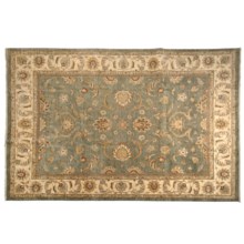 Momeni One-of-a-Kind Agra Peshawar Rug - 9'x12'2", Hand-Knotted in Light Green/Ivory Border - Closeouts