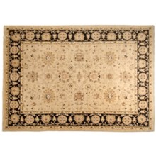 Momeni One-of-a-Kind Sultanabad Peshawar Rug - 9'1"x11'7",  Hand-Knotted in Beige/Charcoal Border - Closeouts