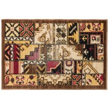 Momeni Vintage Distressed Accent Rug - New Zealand Wool, 1’8”x2’8” in Tribal Gold - Overstock