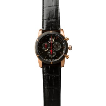 Mondaine Sport II Chrono Watch (For Men) in Black/Black