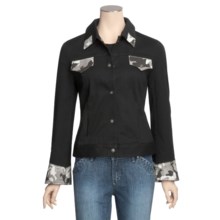 MontanaCo Camo Detail Jean Jacket (For Women) in Black - Closeouts