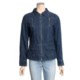MontanaCo Denim Jacket - Zip Front, Green Top-Stitching (For Women)