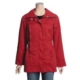 MontanaCo Elastic Waist Jacket - Roll-Up Sleeves (For Women) in Red