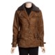 MontanaCo Faux-Shearling Barn Coat - Knit Collar Inset (For Women)