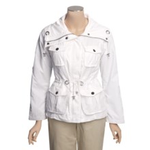 MontanaCo Nautical Jacket - Drawcord Waist, Roll-Up Sleeves (For Women) in White - Closeouts