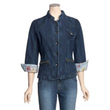 MontanaCo Racing Denim Jacket - Green Top Stitching (For Women) in Denim - Closeouts