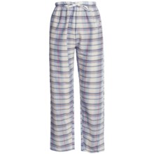 Monte Carlo Polo & Jockey Club Lounge Pants - Lightweight Cotton (For Women) in Blue Plaid - 2nds