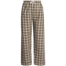 Monte Carlo Polo & Jockey Club Lounge Pants - Lightweight Cotton (For Women) in Grey Plaid - 2nds