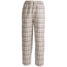 Monte Carlo Polo & Jockey Club Lounge Pants - Lightweight Cotton (For Women) in Natural Plaid - 2nds
