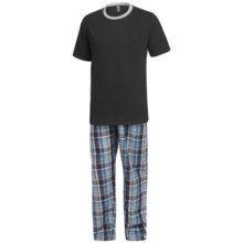 Monte Carlo Polo & Jockey Club Pajamas - Short Sleeve (For Big Men) in Black/Grey - Closeouts