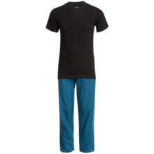 Monte Carlo Polo & Jockey Club Plaid Pajamas - Short Sleeve (For Men) in Black - Closeouts