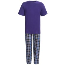 Monte Carlo Polo & Jockey Club Plaid Pajamas - Short Sleeve (For Men) in Purple - Closeouts