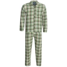 Monte Carlo Polo & Jockey Club Plaid Poplin Pajamas - Long Sleeve (For Men) in Green Plaid - 2nds