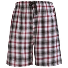 Monte Carlo Polo & Jockey Club Plaid Shorts - Cotton (For Men) in White/Black Plaid - Closeouts