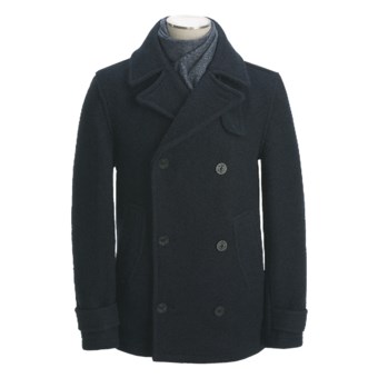 Montgomery by John Partridge Classic Wool Pea Coat (For Men) in Navy