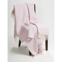 Moon Herringbone Throw Blanket - New Wool in Crystal Lilac - Closeouts
