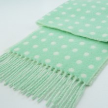 Moon Lambswool Scarf (For Women) in Spearmint/White Dot - Closeouts