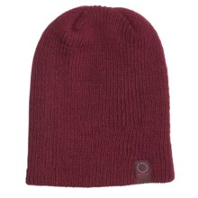 Moon Shadow Trouble Beanie Hat (For Men and Women) in Currant - Closeouts