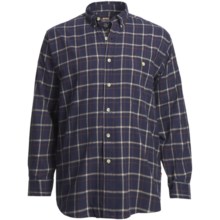 Moose Creek Grizzly Flannel Shirt - Long Sleeve (For Big and Tall Men) in Navy - Closeouts
