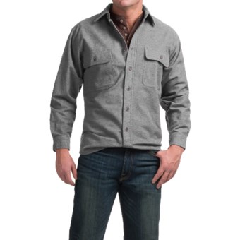 Moose Creek Heather Chamois Shirt - 9 oz., Long Sleeve (For Men) in Grey