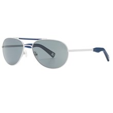Mosley Tribes Crane 56 Sunglasses - Photochromic Glass Lenses in Matte White/Indigo - Closeouts