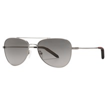 Mosley Tribes Mateo 55 Sunglasses - Polarized Glass Lenses in Gunmetal/Silver Quartz - Closeouts