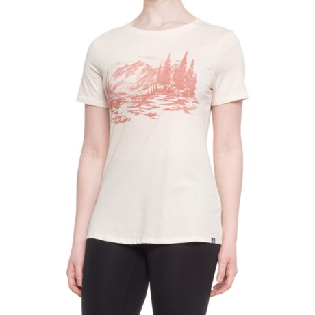 GERRY Mountain Graphic T-Shirt - Short Sleeve (For Women) - BUTTERCREAM (S )