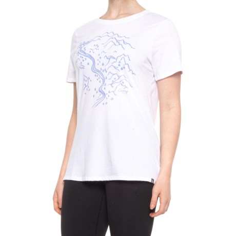 GERRY Mountain Graphic T-Shirt - Short Sleeve (For Women) - WHITE (L )