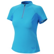 Mountain Hardwear Aliso Shirt - Zip Neck, UPF 25, Short Sleeve (For Women) in Skybox - Closeouts