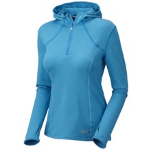 Mountain Hardwear Beta Power Hoodie Shirt - Zip Neck, Long Sleeve (For Women) in Oxide Blue - Closeouts