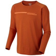 Mountain Hardwear Cliffer Color-Block T-Shirt - Long Sleeve (For Men) in Russet Orange - Closeouts