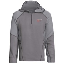 Mountain Hardwear Desna Hooded Pullover - Polartec® Power Stretch®, Zip Neck (For Men) in Steam - Closeouts