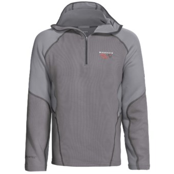 Mountain Hardwear Desna Hooded Pullover - Polartec® Power Stretch®, Zip Neck (For Men) in Steam