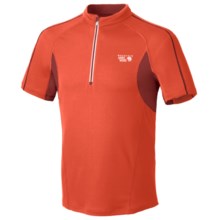 Mountain Hardwear Elmoro Shirt - UPF 25, Zip Neck, Short Sleeve (For Men) in State Orange - Closeouts