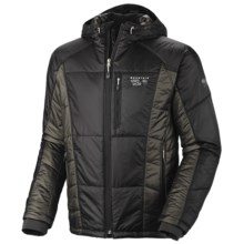 Mountain Hardwear Hooded Compressor Jacket - Insulated (For Men) in Black/Shark - Closeouts