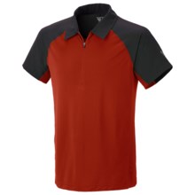 Mountain Hardwear Justo Trek Polo Shirt - UPF 50, Short Sleeve, Zip Neck (For Men) in Flame - Closeouts
