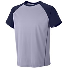 Mountain Hardwear Justo Trek T-Shirt - UPF 50, Short Sleeve (For Men) in Steam/Collegiate Navy - Closeouts