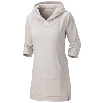 Mountain Hardwear Lampira Tunic Dress - Hooded, 3/4 Sleeve (For Women) in Dolomite