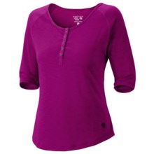 Mountain Hardwear Lochvale Henley Shirt - Slub Jersey, Elbow Sleeves (For Women) in Deep Blush - Closeouts