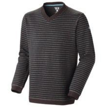 Mountain Hardwear Melbu Stripe Sweater - V-Neck (For Men) in Cordovan - Closeouts