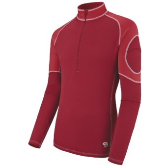 Mountain Hardwear Micro Zip Shirt - Polartec® Power Stretch®, Long Sleeve (For Men) in Thunderbird Red/Red