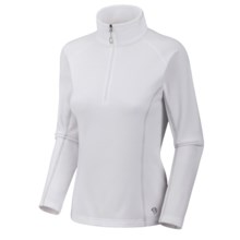 Mountain Hardwear Microchill Pullover Shirt - Fleece, Long Sleeve, Zip Neck (For Women) in Casper - Closeouts